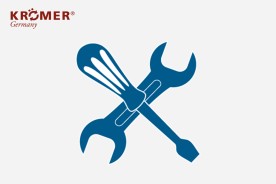 Blaue Grafik: Reparatur Service für Hebebühnen