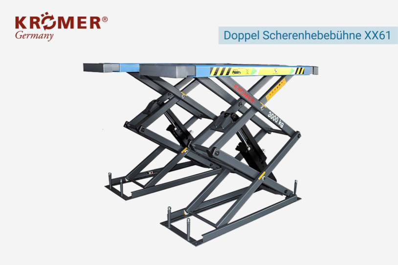 Doppelscheren Hebebühne XX61 ausgefahren
